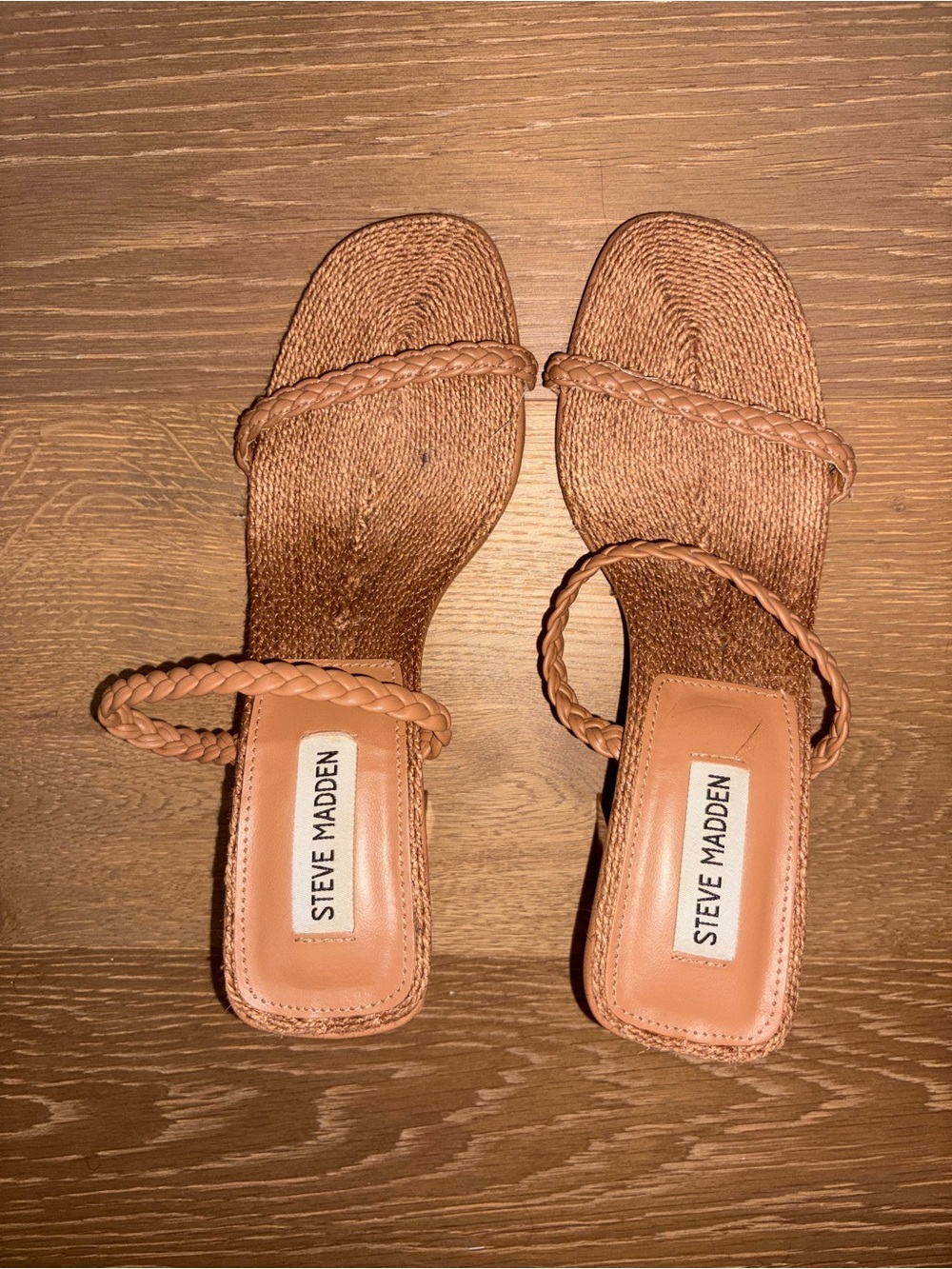 Steve Madden Braided Strappy Sandals in Tan size 7.5